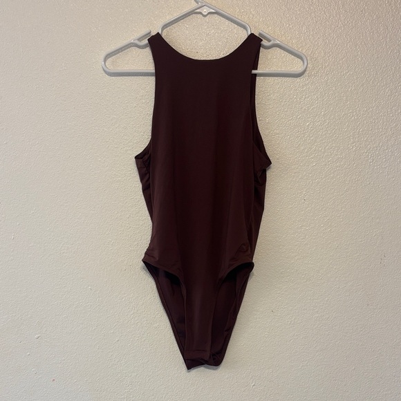 Elegant Women's Bodysuit - Deep Brown - Picture 1 of 3